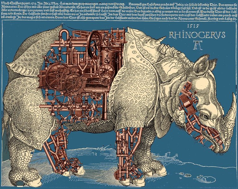 Rhinoceros after Dürer