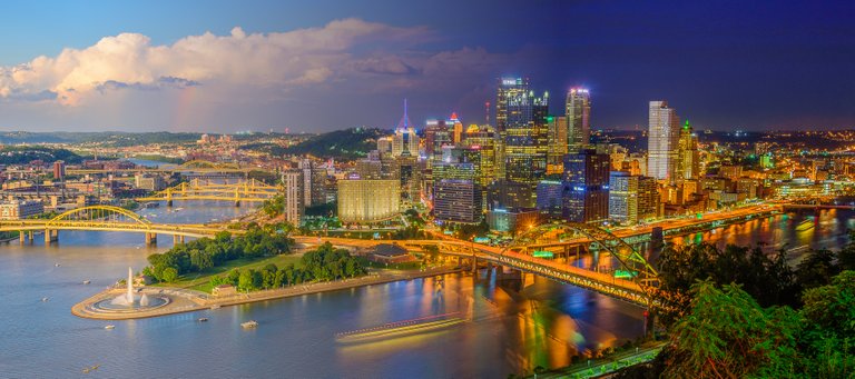 Pittsburgh Day to Night