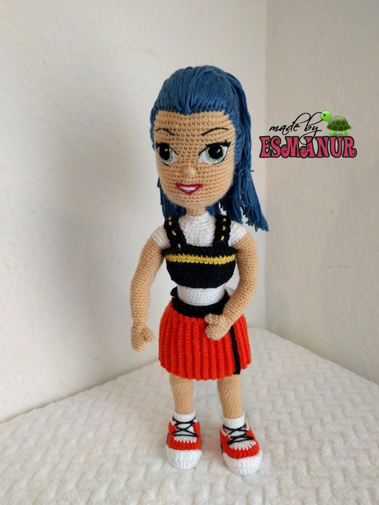 women fitness amigurumi doll esmanur sporty girl