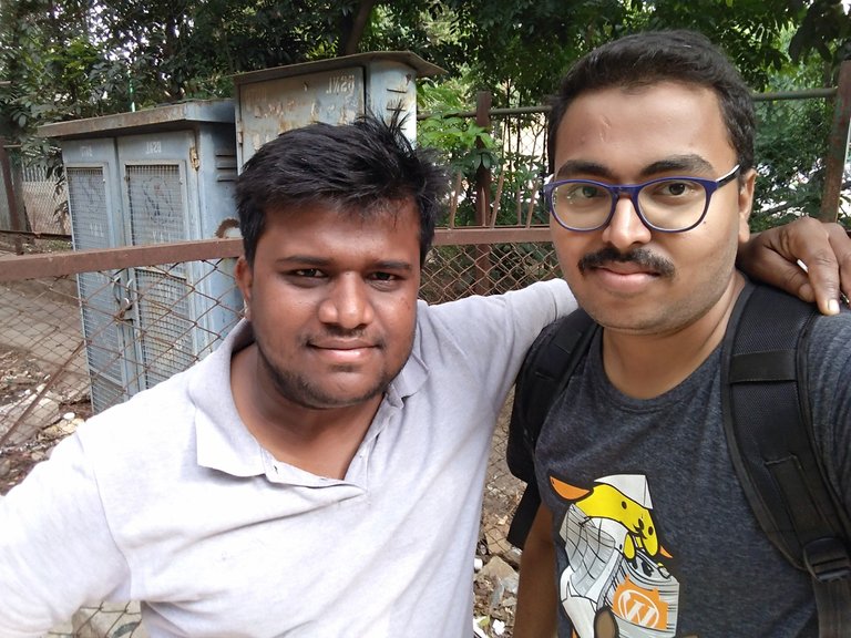 Me with my friend from Bangalore Kiran who dropped me at the Venue.jpg