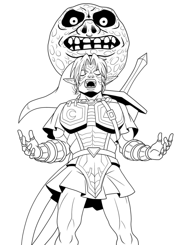 Fierce Deity Link Lineart