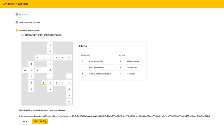 crossword creator screenshot