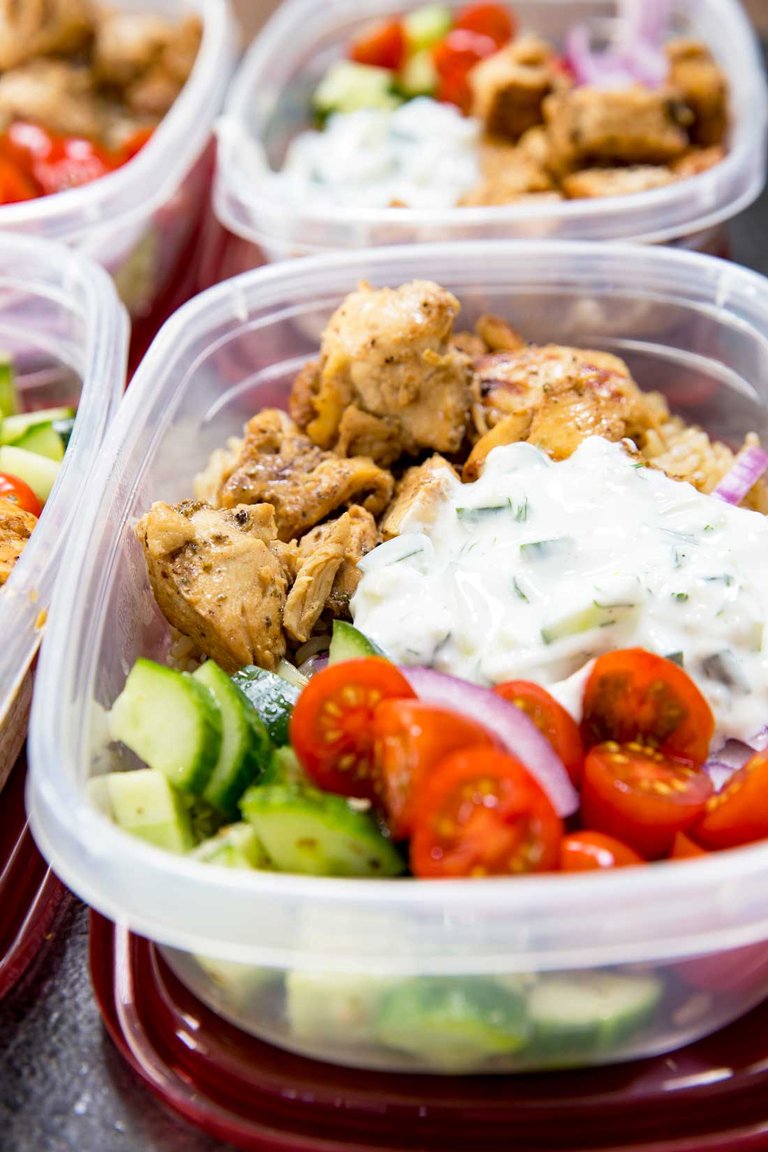 meal prep Greek chicken rice salad tzatziki.jpg