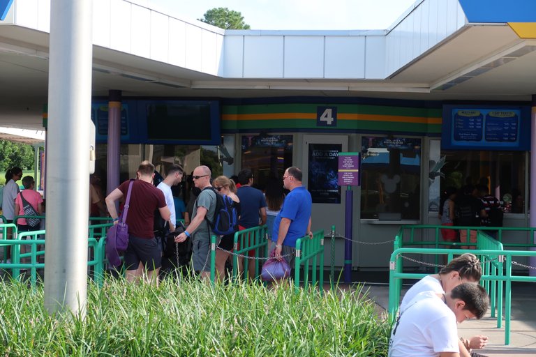 Ticket Line at Magic Kingdom theme park at Walt Disney World Resort.JPG