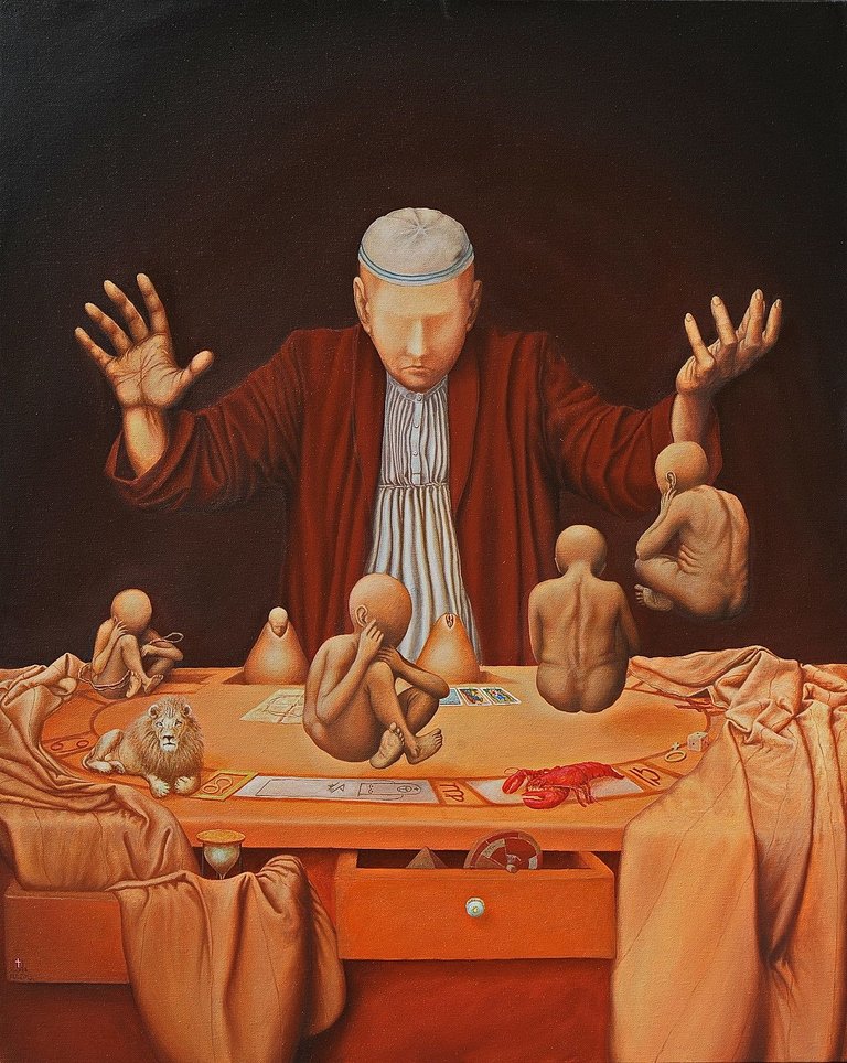 The Alchemist(one of the four versions)81x65,oil on canvas, 2013,sold, Germany.jpg