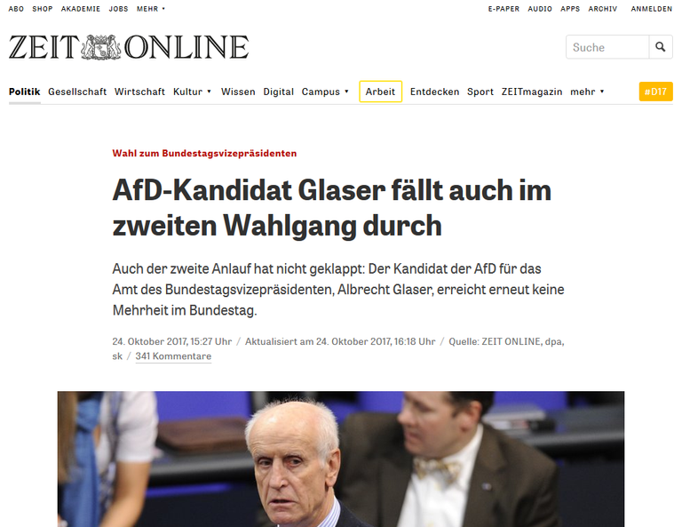 Wahl zum Bundestagsvizepräsidenten  AfD Kandidat Glaser fällt auch im zweiten Wahlgang durch   ZEIT ONLINE.png