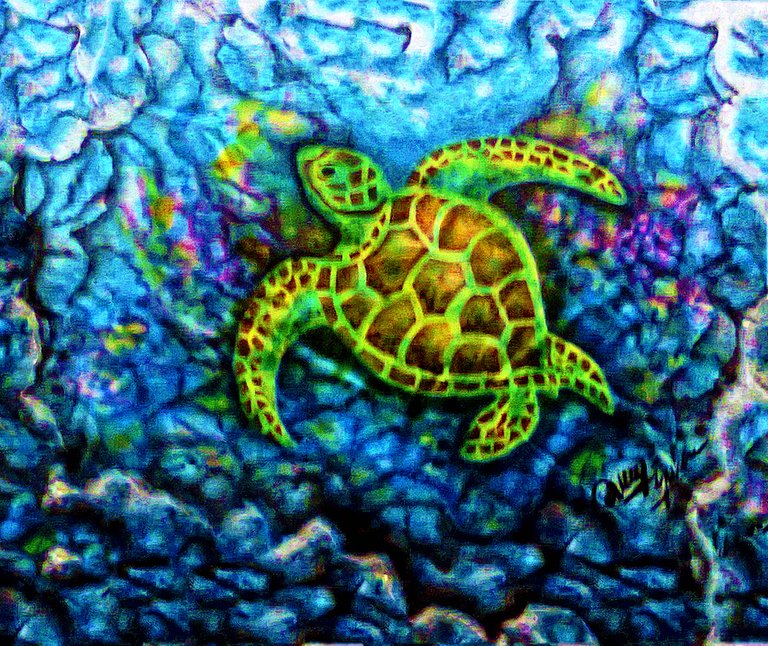 Yucca Rose - Honu - Hawaiian Green Sea Turtle Full Image.jpg