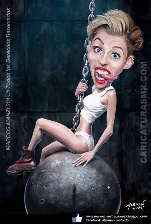 Miley Cyrus Caricature by Marcos Manzi.jpg