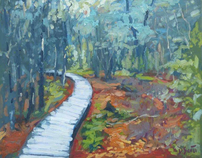 New Zealand Path, Oil, 12x16 Inches, 2017.jpg