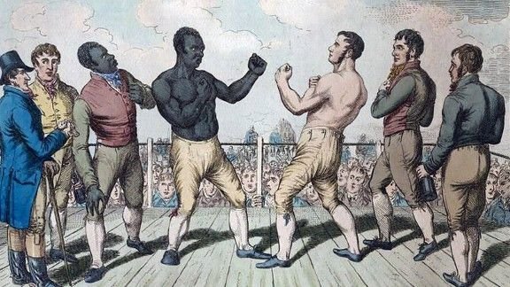 Tom Molineaux vs. Tom Cribb in inaugural Fight of the Century.jpg