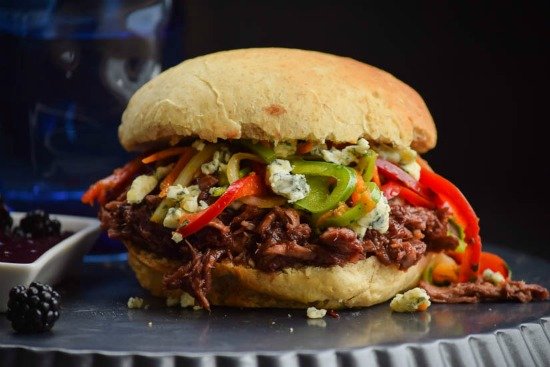 Blackberry BBQ Sauce Pulled Pork Sandwiches & Cilantro Pepper Slaw (8).jpg