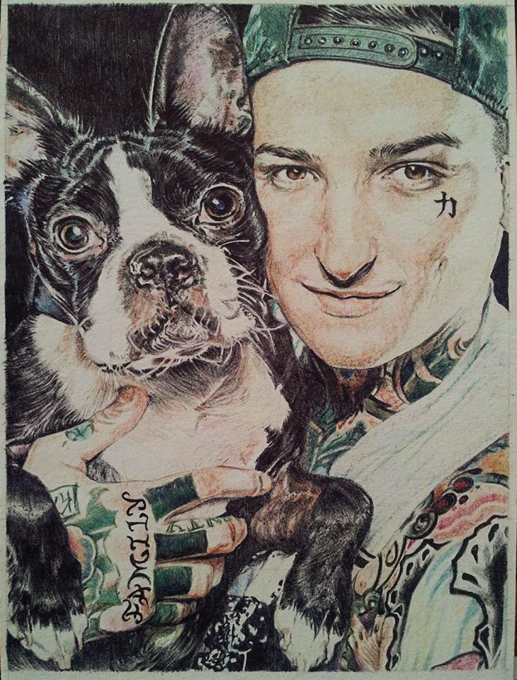 The Legend - Ballpoint Pen on Paper Mitchell Adam Mitch Lucker (20 October 1984 – 1 November 2012).jpg