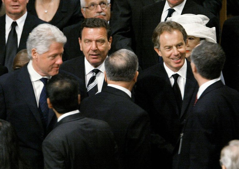 Clinton, Schroeder, Blair, seen attending Pres Reagan's Funeral Service.jpg