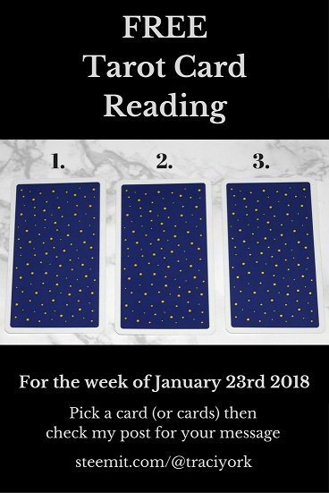 Steemit January 23rd 2018, FREE Tarot Card Reading Blog Graphic.jpg