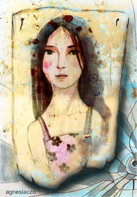 agnes laczo art illustration drawing beautiful woman girl broken art contest.jpg