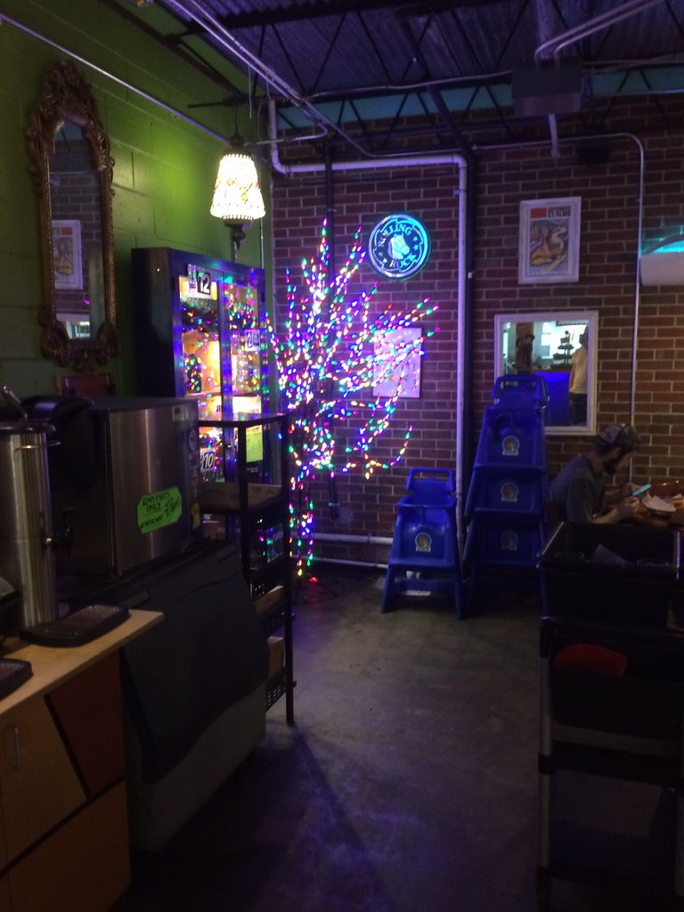 Christmas looking lights zoomed out Mojo Burrito in Chattanooga, Tennessee.JPG