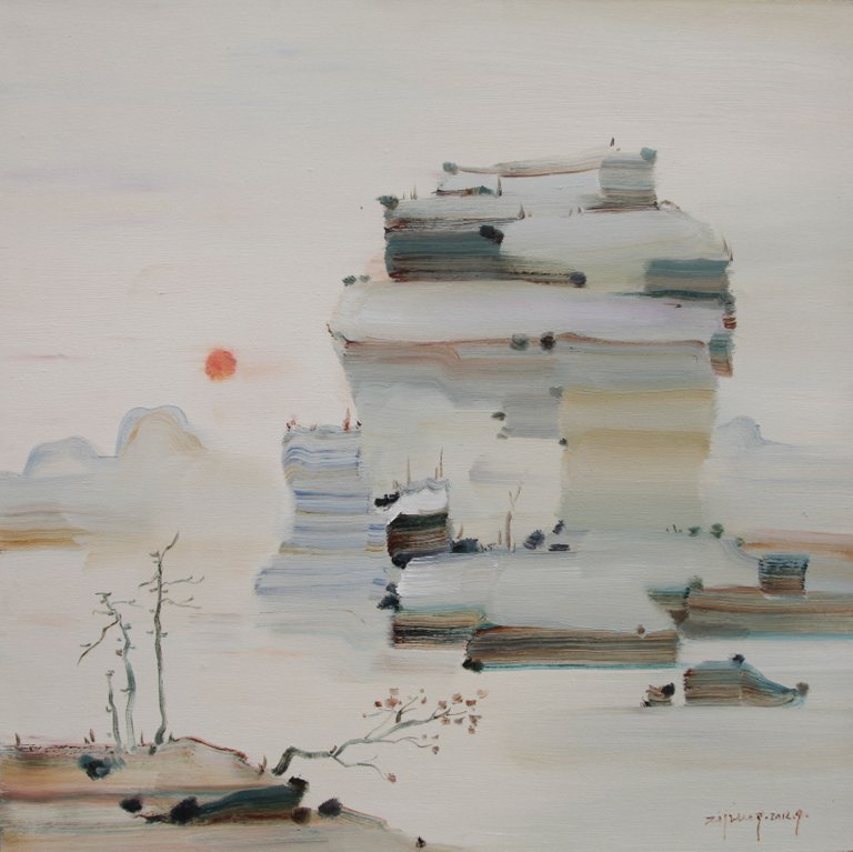 4作品名：《书山系列3》画种：油画 尺寸：60x60cm.JPG