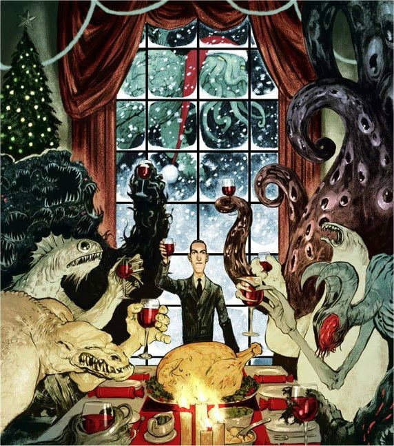 Xmas with Lovecraft and friends by Nelson Evergreen.jpg