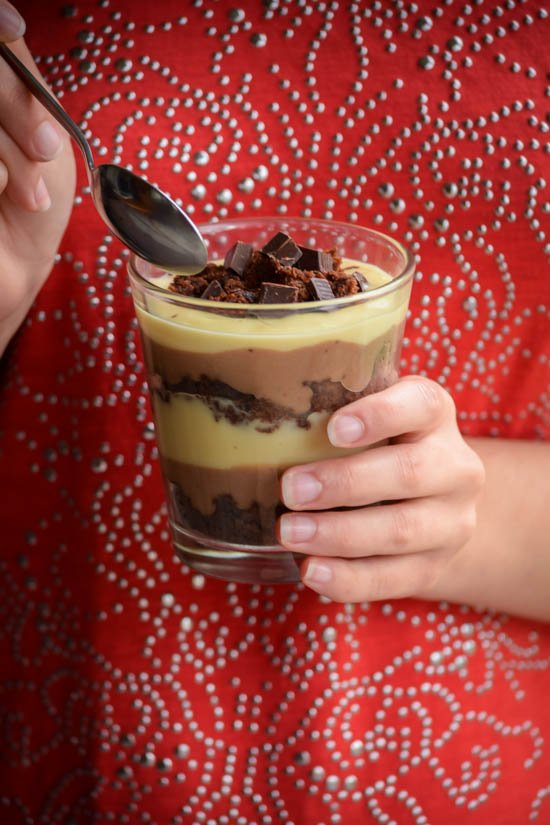 Chocolate & Vanilla Malted Milk Pudding Brownie Trifles,..jpg