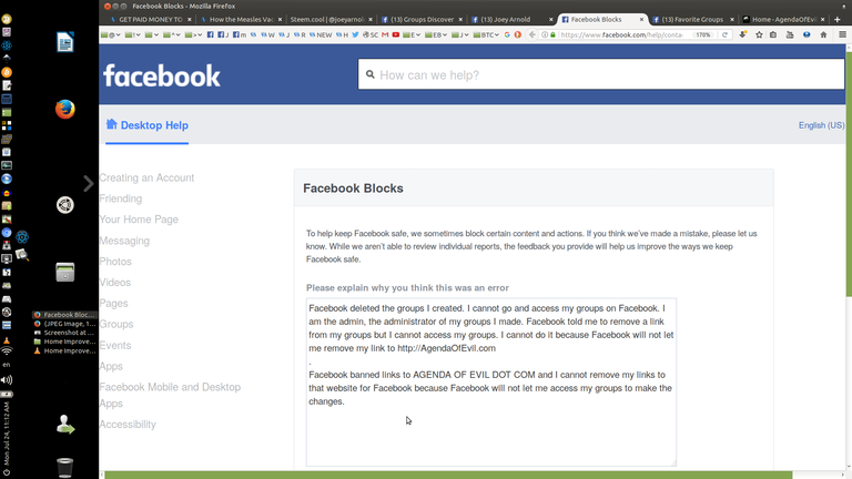 FB BLOCK AOE LINKS AND HERE IS MY MESSAGE TO FB ABOUT IT.png