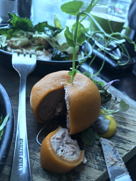 My Mother Made At Home  Duck and mandarin pate in a shape of mandarine!I.jpg