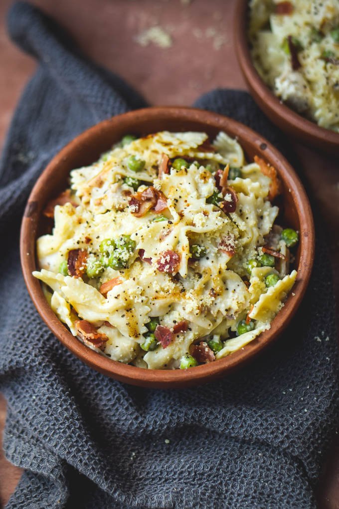 Creamy Roasted Garlic, Chicken, & Bacon Farfalle Pasta.jpg