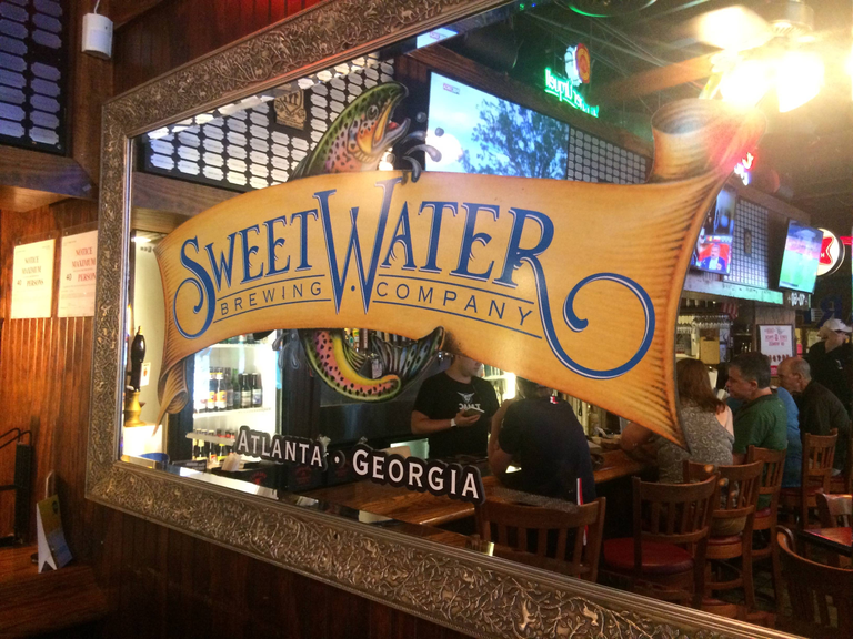 Mirror With Sweetwater Beer Logo