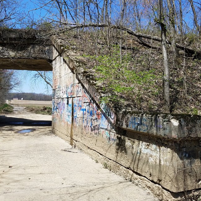 North view of Eastern rail overpass wing