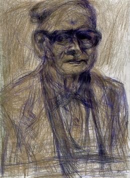 Ennio Morricone - Portrait II, 29x21 cm, combined technique on paper, portrait, drawing, fine art, artwork, art.jpg