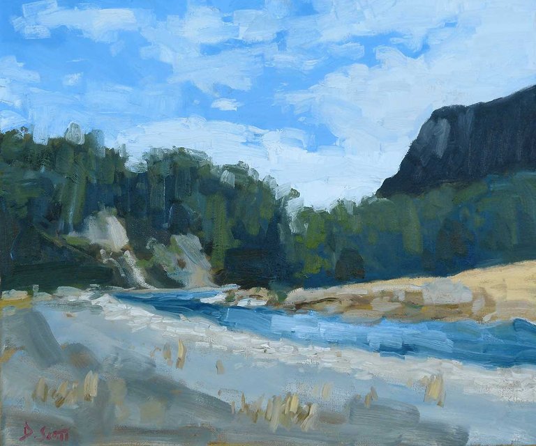 New Zealand River, Oil, 20x24 Inches, 2017.jpg