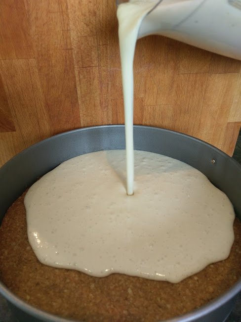 Pour topping on to base.jpg