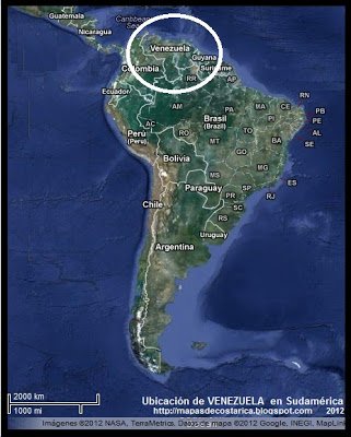 3.2. Sudamérica. Ubicación de VENEZUELA  en Sudamérica, Vista Satelital  2012.jpg