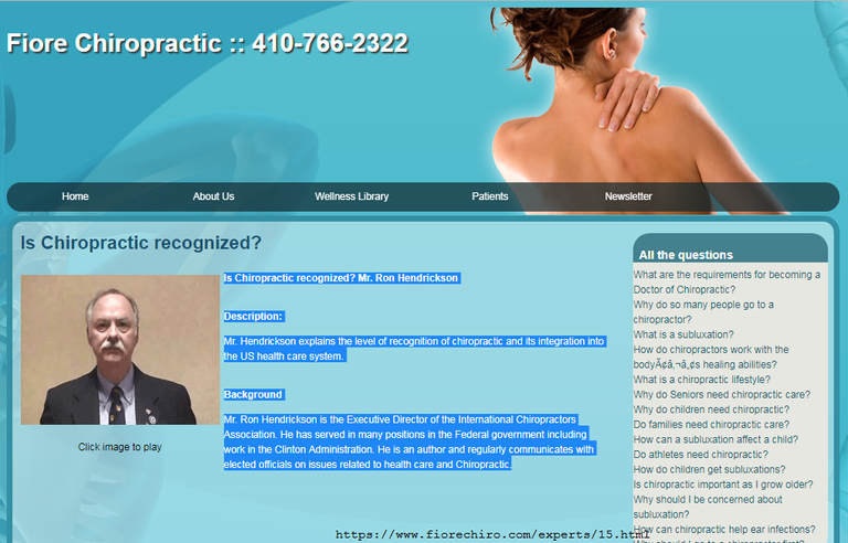 chiro website ties to clinton admin.png