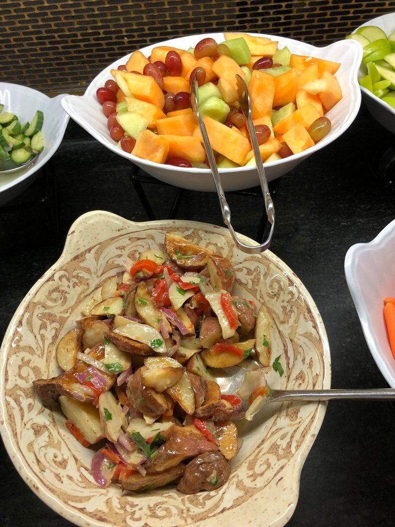 Potato salad and fruit Lunch Buffet in Walt Disney World at Crystal Palace!.jpg