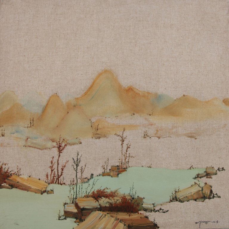 3作品名《山-小品序》画种：油画 尺寸：60x60cm.JPG