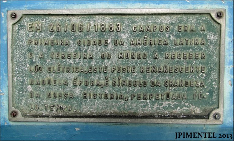 Placa 1º Poste - Campos - RJ.JPG