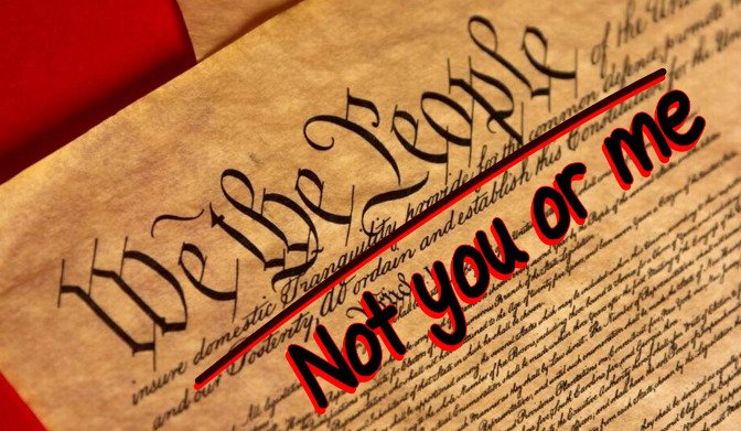 Preamble of the constitution for The United States is not for you or me