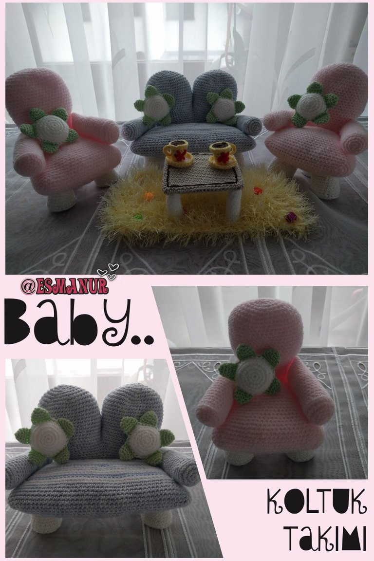 Couch Set Toys kultuk esmanur amigurumi