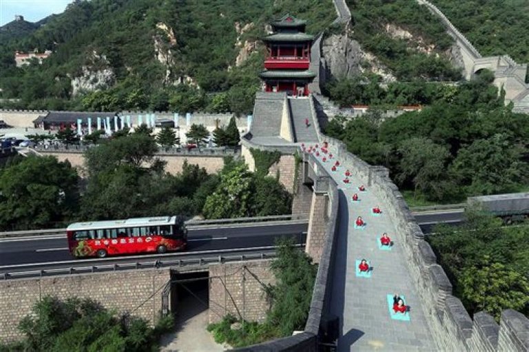 Yoga Day-Steemit-Protrado Great Wall of China in Beijing.jpg