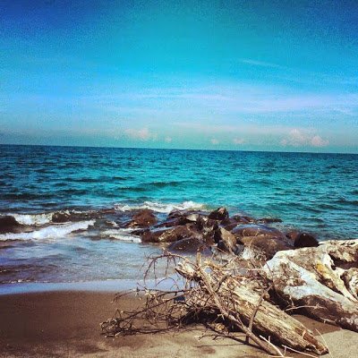 The beautiful scenery from Ujong Blang Beach Lhokseumawe on rainy season.jpg