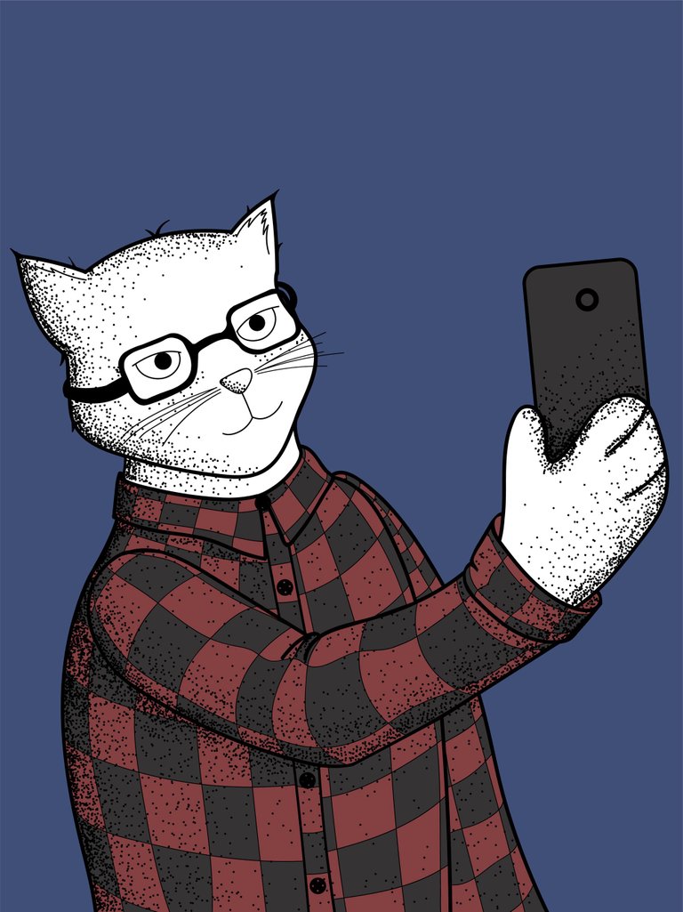 cat selfie stippling.jpg