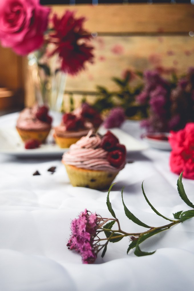 Raspberry Filled Chocolate Chip Cupcakes #cupcakes #ValentinesDay #summer #foodie (5).jpg