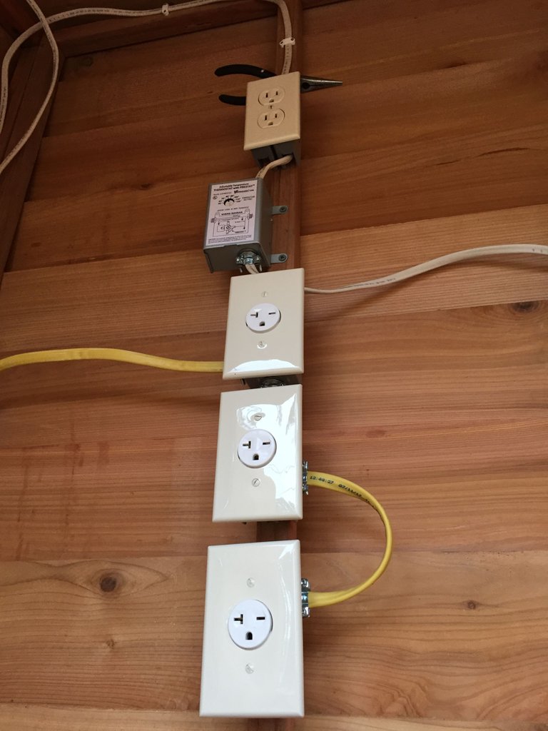 two twenty amp receptacles