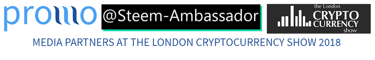 promo-steem team are official media partners for the London Cryptocurrency Show 2018