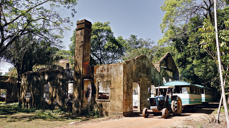 Ruínas da entrada da ilha de Cotijuba