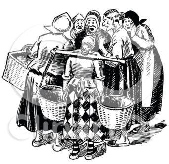 1204922-clipart-of-a-vintage-black-and-white-group-of-gossiping-neighbors-royalty-free-vector-illustration-1.jpg