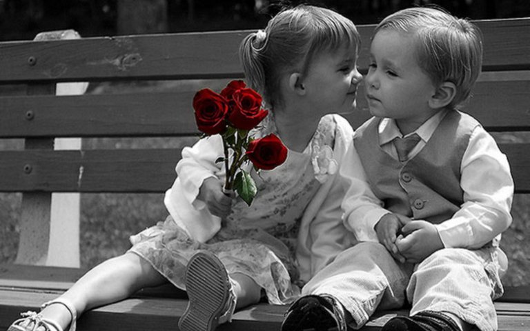 Black-and-white-kids-cute-love-with-red-rose-hd-pics.jpg