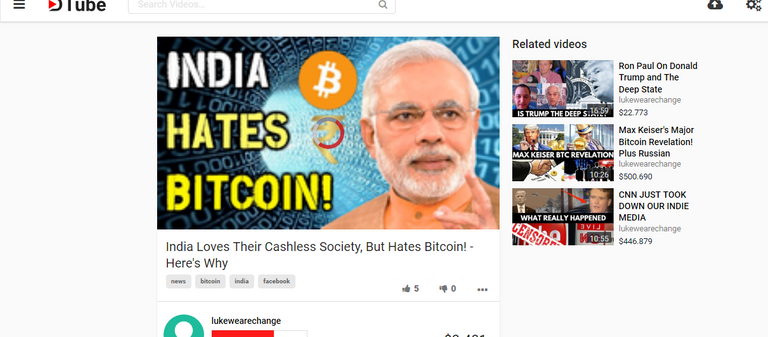 Screenshot-2018-2-5 India Loves Their Cashless Society, But Hates Bitcoin - Here's Why - DTube.png