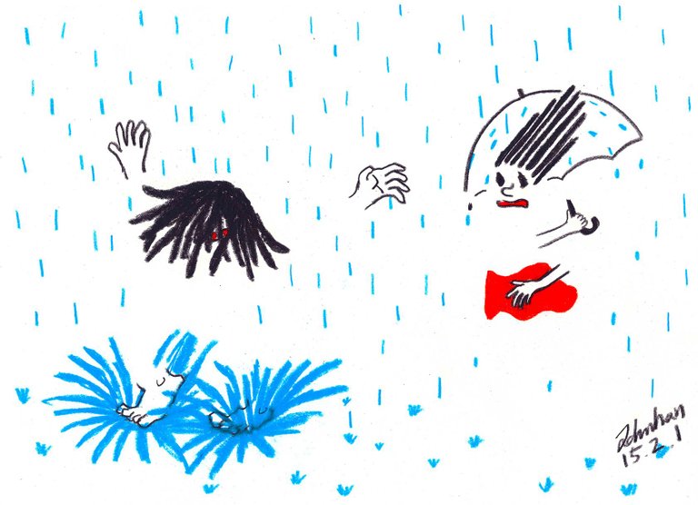 비오는날의 짓궂은 레게보이,2015,종이위에색연필,210,297mm.jpg