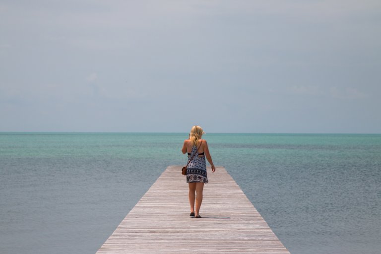 Lauren exploring the docks